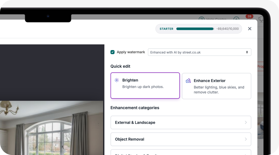Naturally brighter listing photos in an instant.