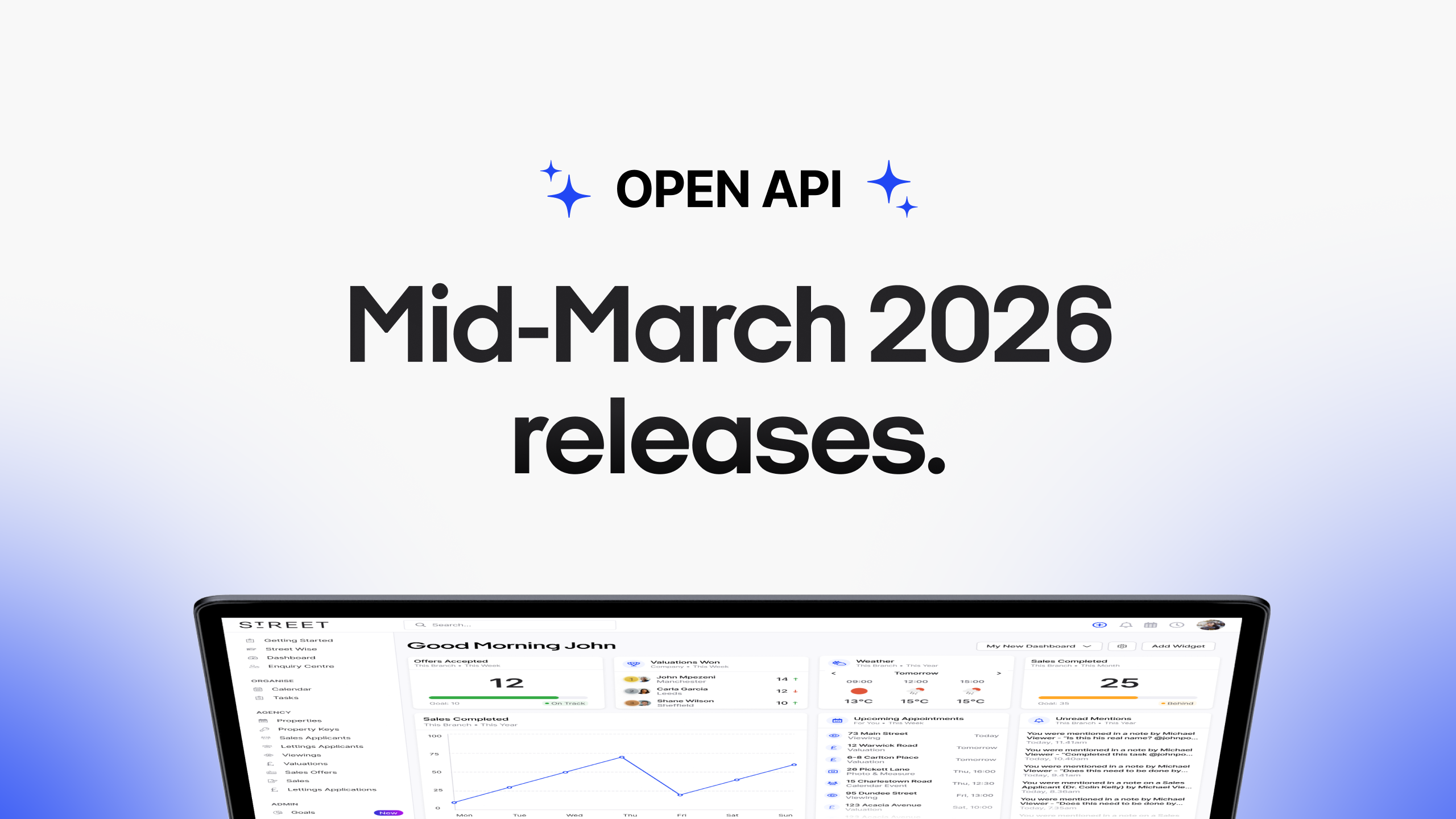 Open API Mid-March Updates