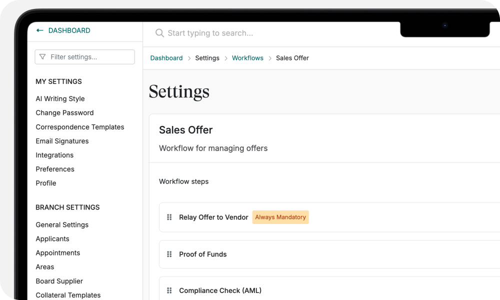 Protect every sale with enforceable progression.