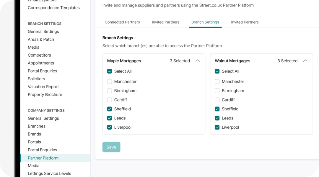Roll out partners branch by branch.