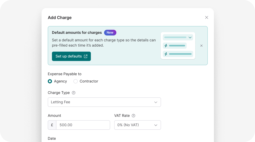 Set charges once. Add them perfectly every time.