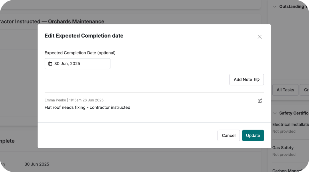 Stay on top of maintenance timelines