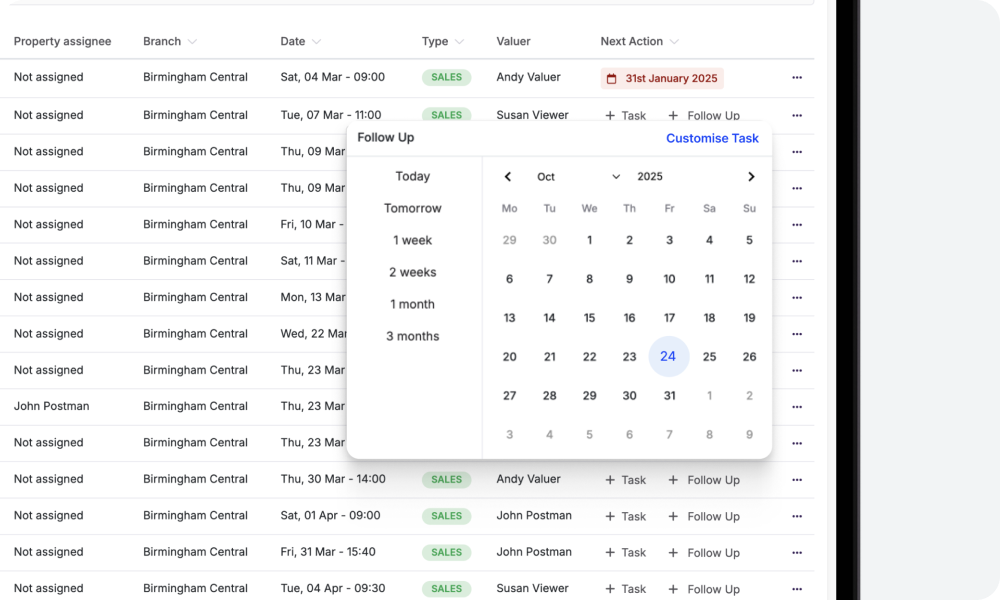 Update tasks in fewer clicks