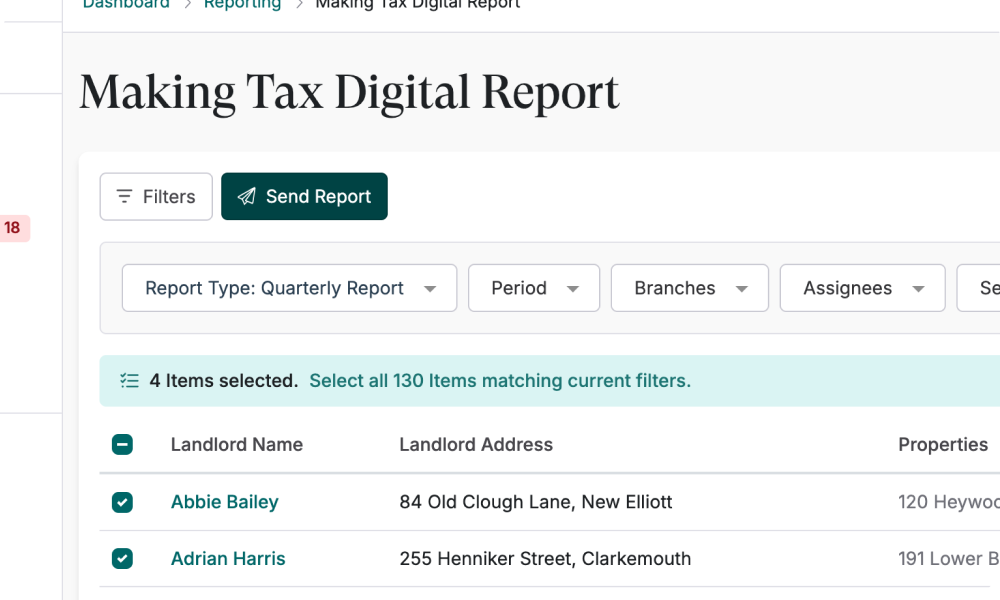 The data landlords need for Making Tax Digital.