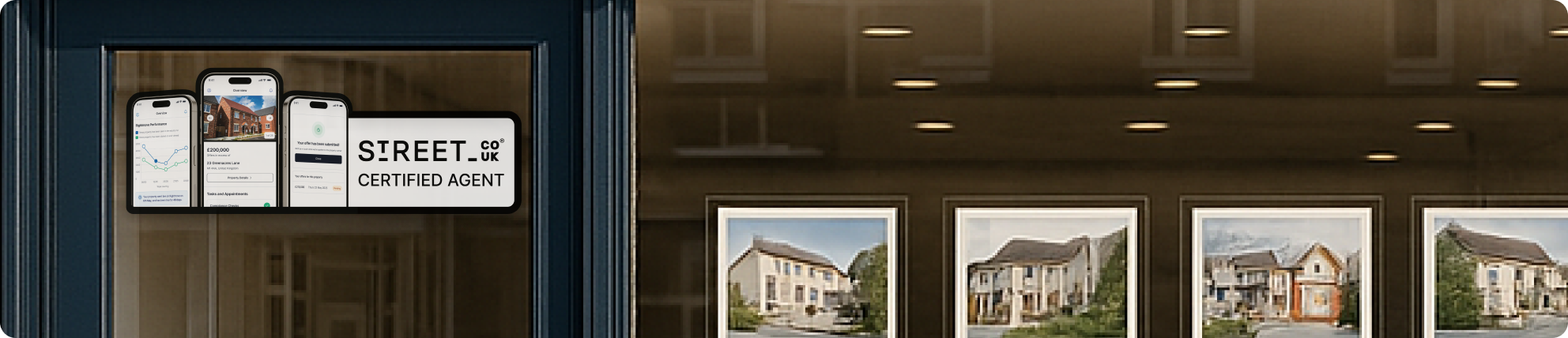 Street.co.uk branded window stickers