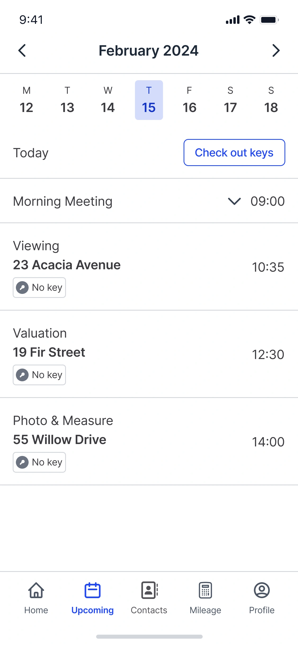 Agent App appointments