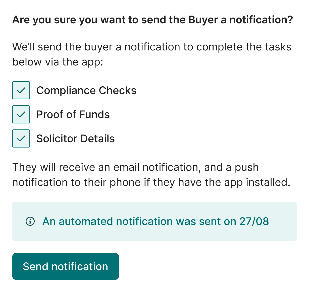 Buyer Ready workflow settings