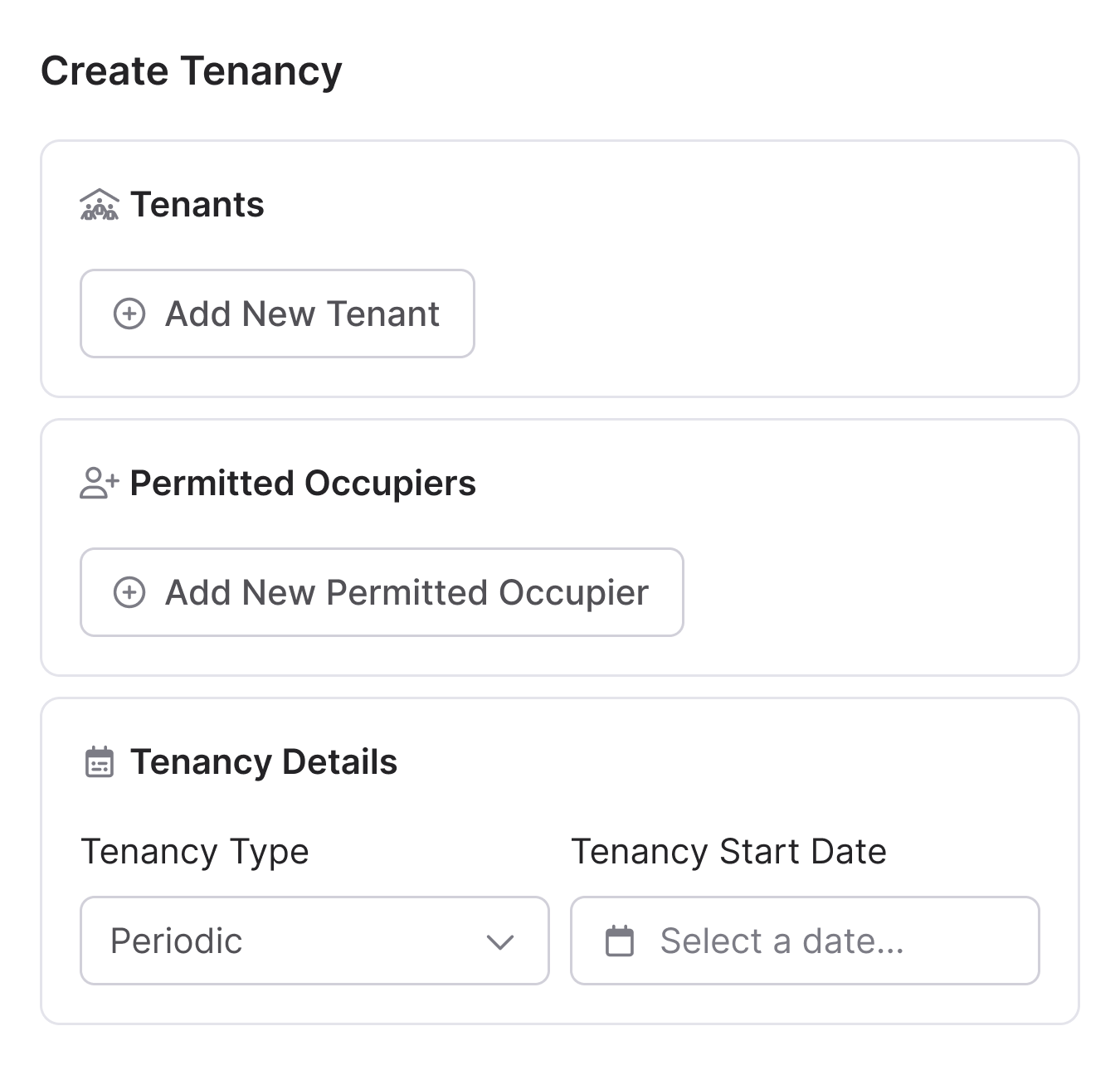 Creating tenancies