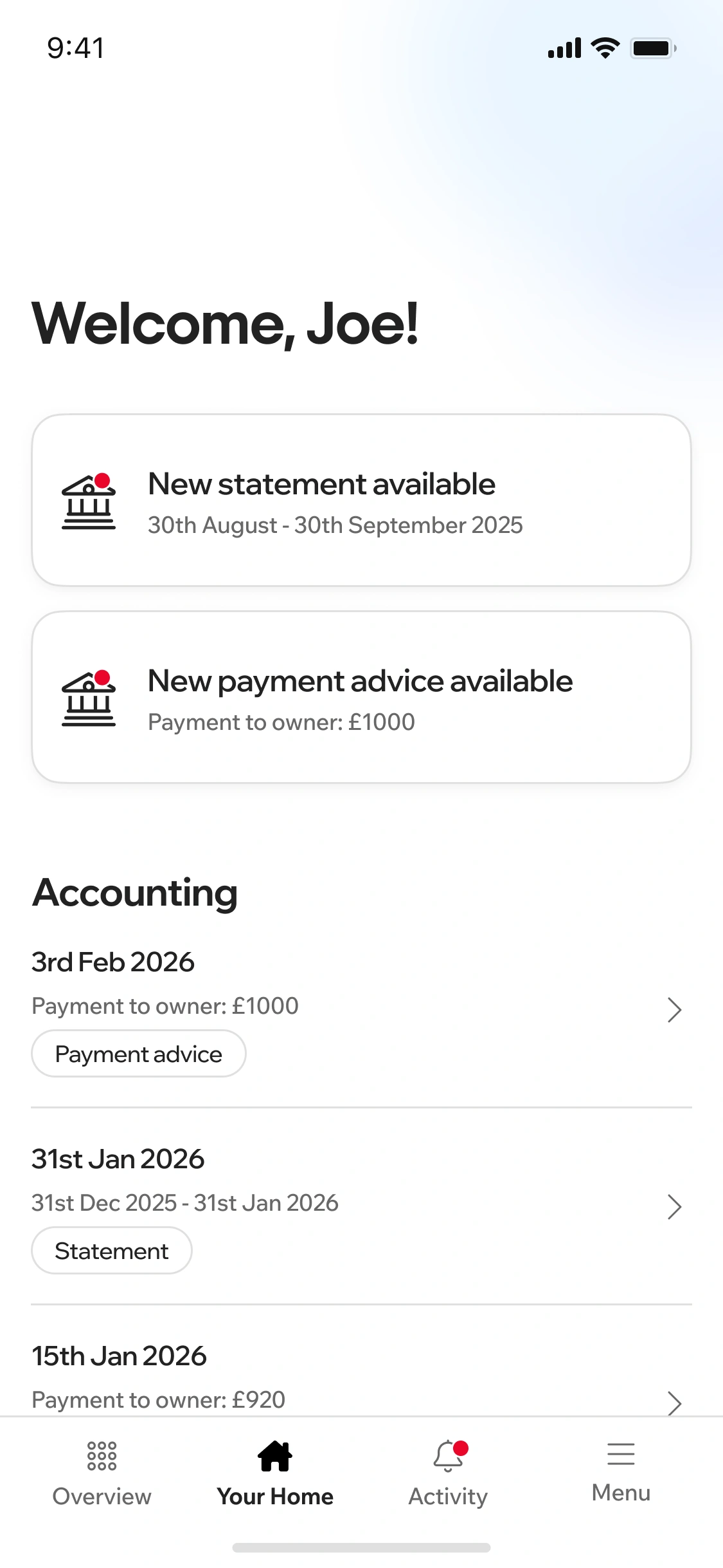 Maintenance approvals