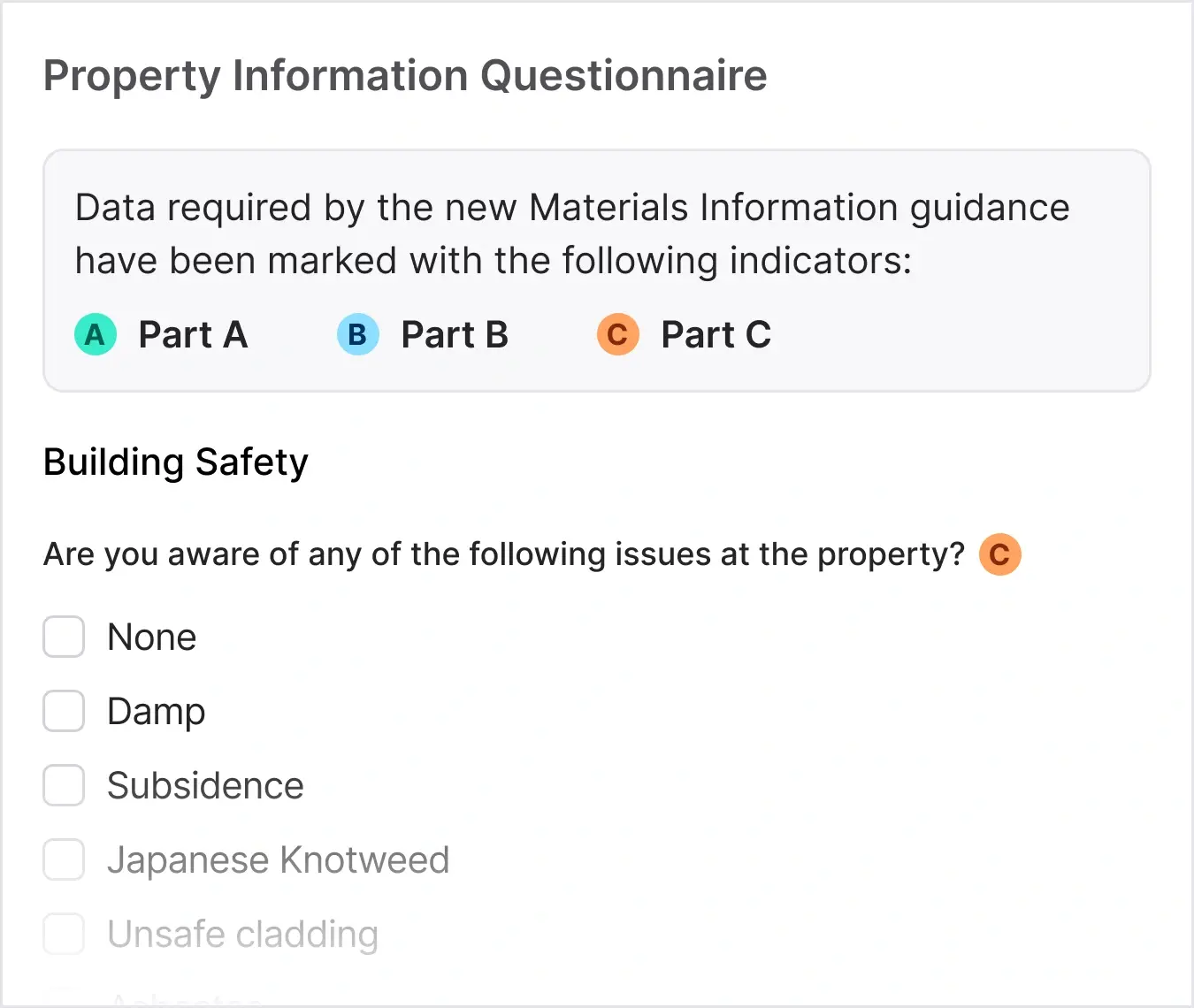 Material information disclosure in the PIQ