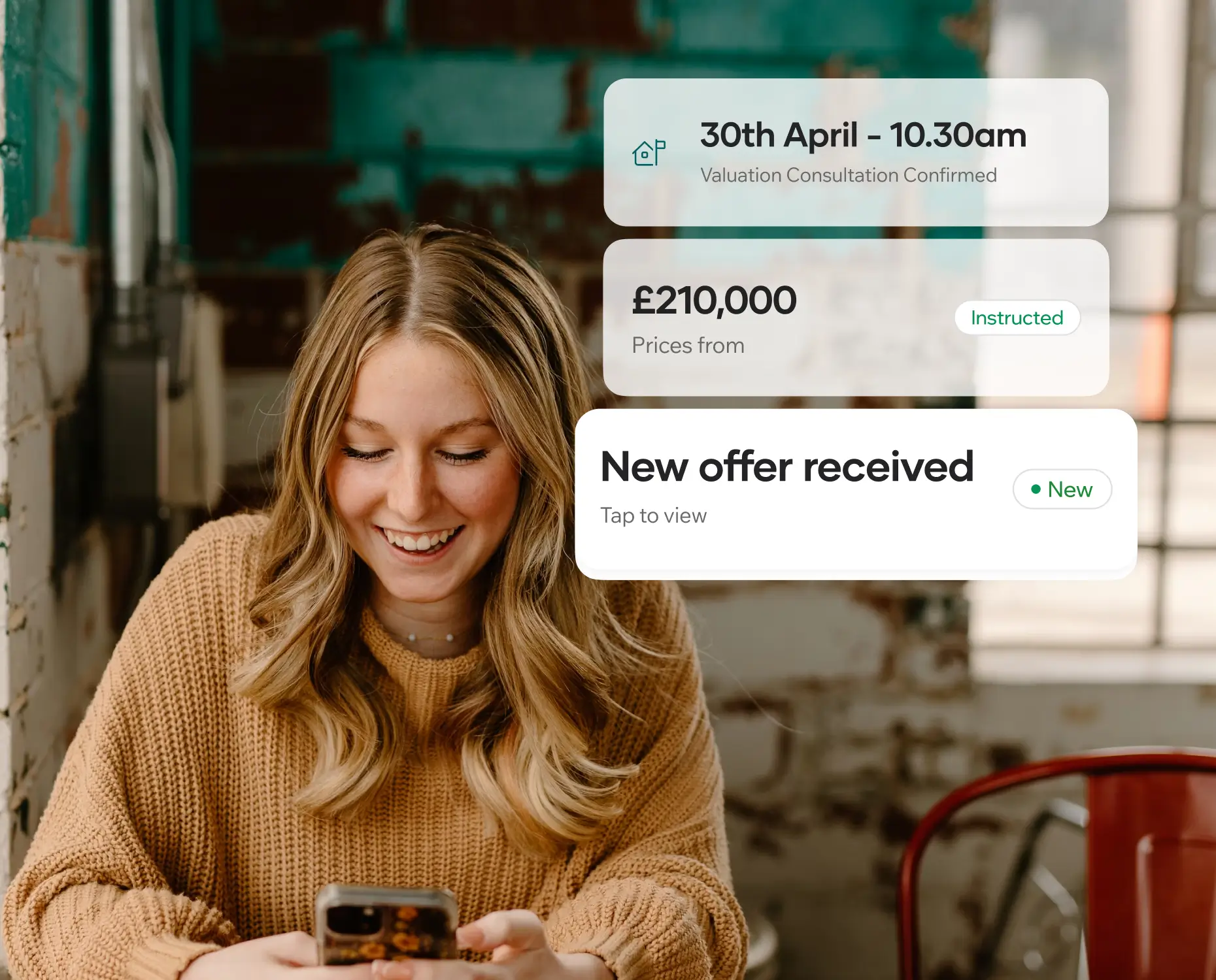 Mover receiving an offer notification