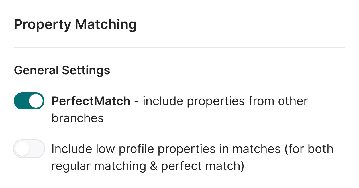 PerfectMatch property scoring