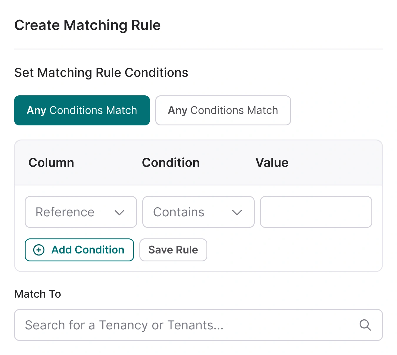 Statement import and transaction matching dashboard