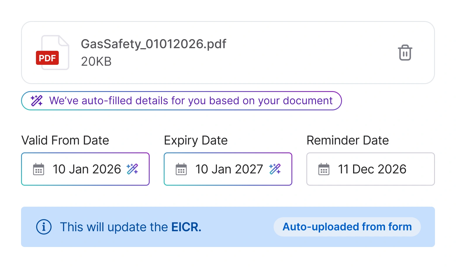 Lettings cycle management