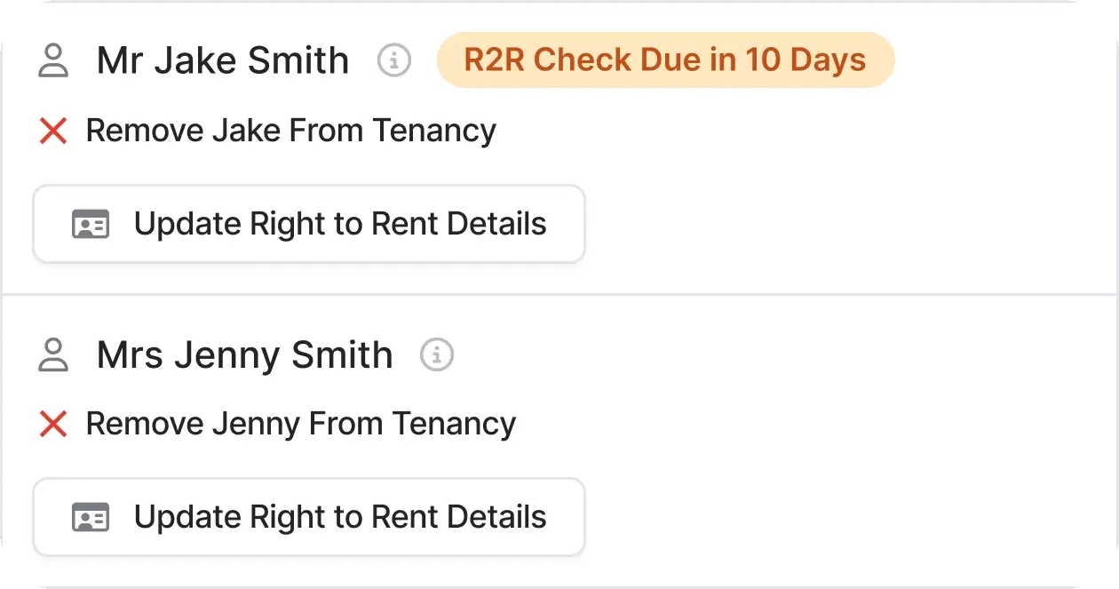 Tenancy management dashboard