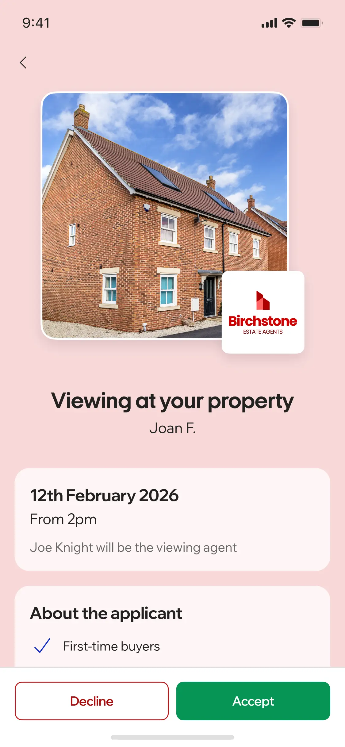 Vendor viewing management in the Client App