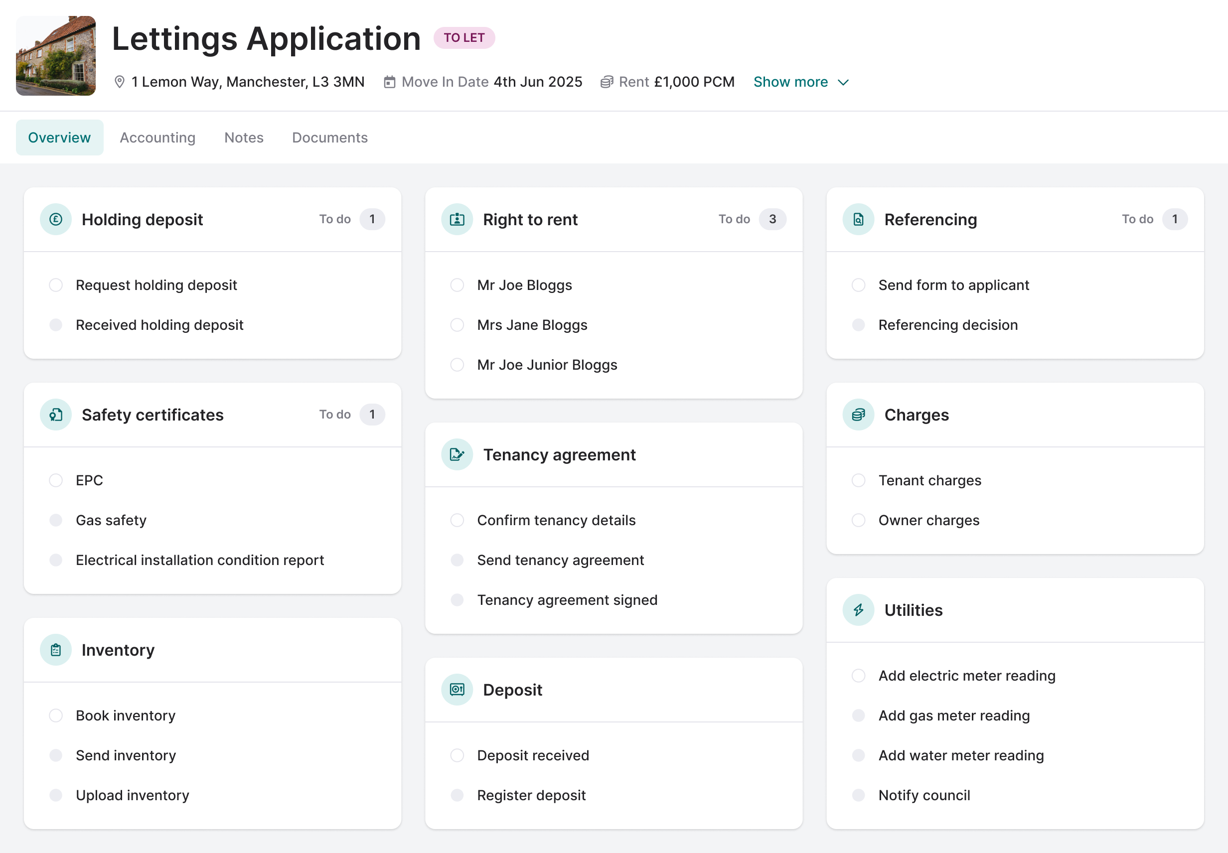 Street property management overview